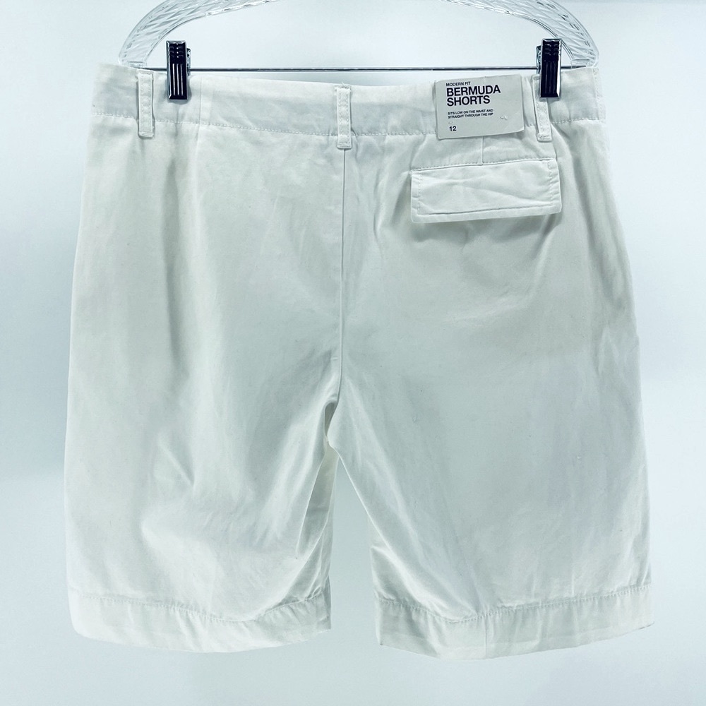 GAP Modern Fit Bermuda Shorts in White, 100% Cotton, NWT, Women’s 12 - Picture 3 of 6